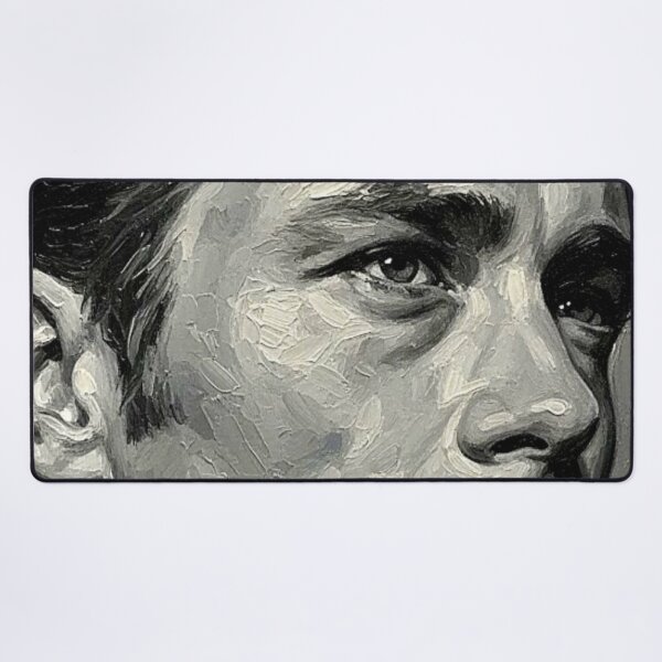 Item preview, The Gaze of a Rebel: James Dean Monochrome Impasto Art designed and sold by Art's Diner.