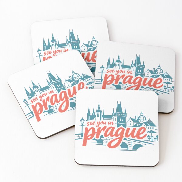 Item preview, See You in Prague Retro City Skyline designed and sold by postmarkpaw.