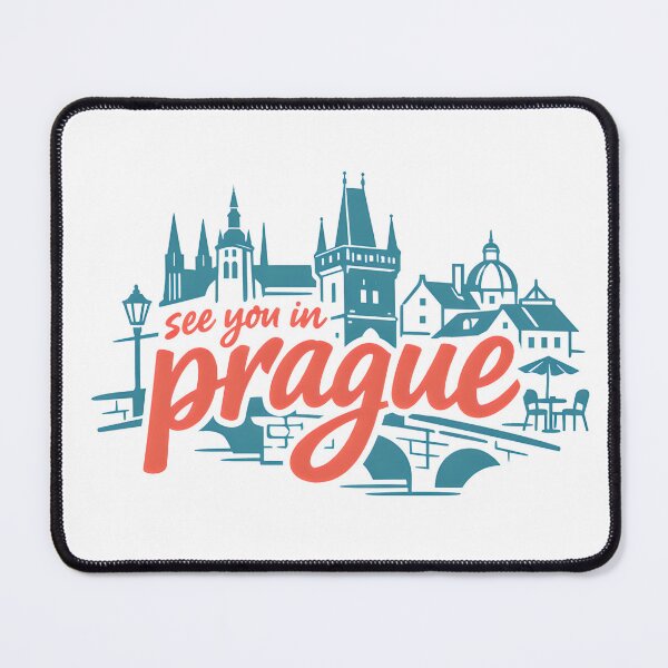 Item preview, See You in Prague Retro City Skyline designed and sold by postmarkpaw.