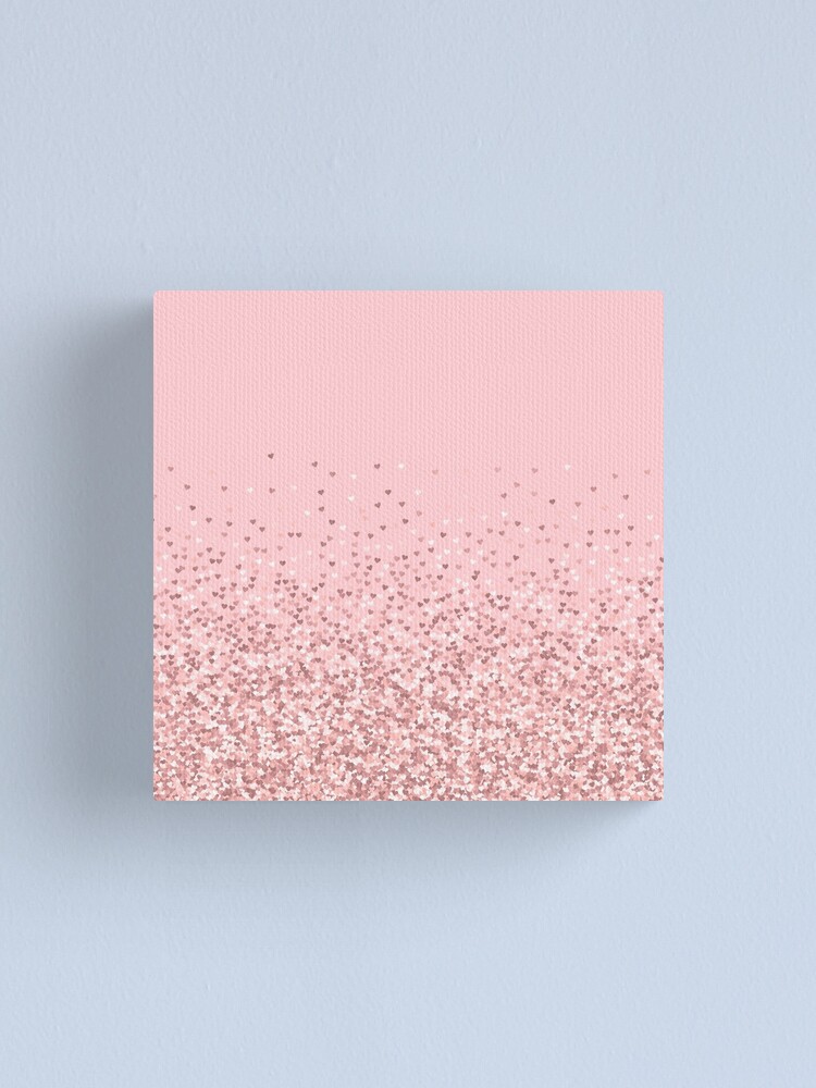 Blush Pink Ombre Glitter Canvas Print For Sale By Newburyboutique Redbubble 