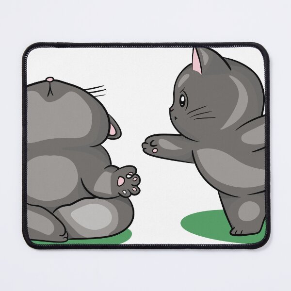 Item preview, Funny Yoga Cats - Chubby Grey Kittens Meditating and Balancing designed and sold by LYAN-STORE.