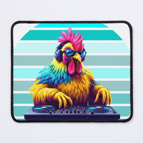 Item preview, DJ Rooster – Cool Chicken DJ Retro Style Illustration designed and sold by Driptee2023.