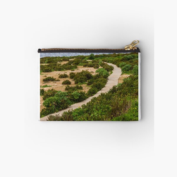 Item preview, Coastal Nature Path Through Green Bushes to the Sea Under a Cloudy Sky designed and sold by Nmallia.