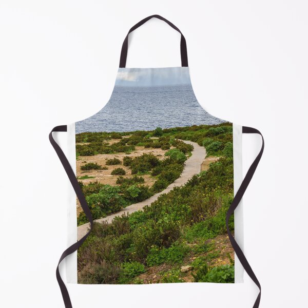 Item preview, Coastal Nature Path Through Green Bushes to the Sea Under a Cloudy Sky designed and sold by Nmallia.