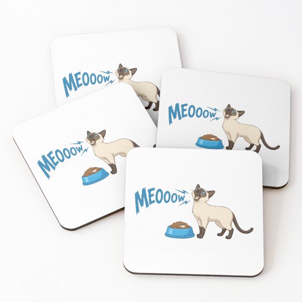 Item preview, Half Empty Bowl Emergency Siamese Cat designed and sold by Petzzz.