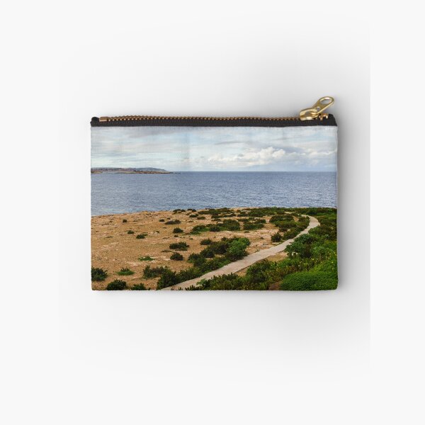 Item preview, Coastal Nature Path Through Green Bushes to the Sea Under a Cloudy Sky designed and sold by Nmallia.