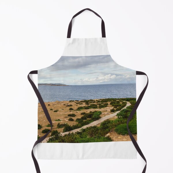 Item preview, Coastal Nature Path Through Green Bushes to the Sea Under a Cloudy Sky designed and sold by Nmallia.