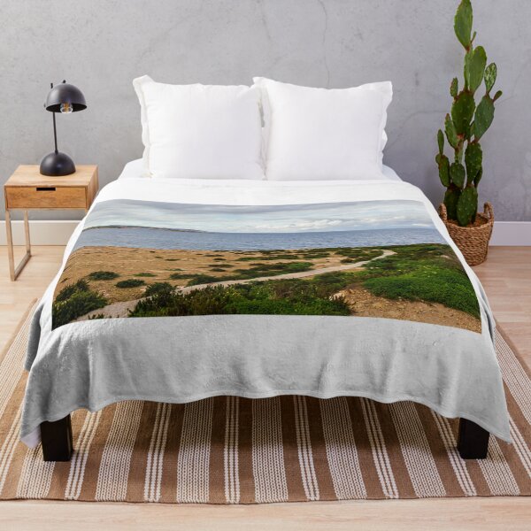 Item preview, Coastal Nature Path Through Green Bushes to the Sea Under a Cloudy Sky designed and sold by Nmallia.