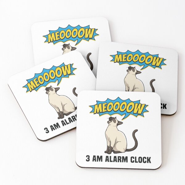 Item preview, 3 AM Alarm Clock Yelling Siamese Cat designed and sold by Petzzz.