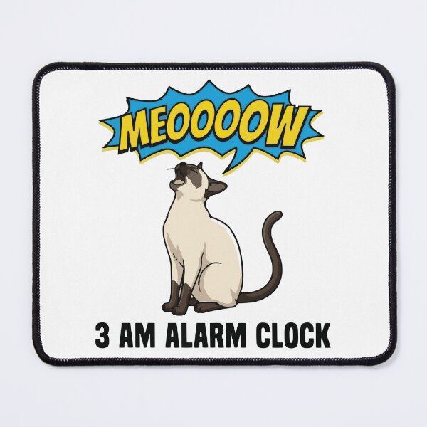 Item preview, 3 AM Alarm Clock Yelling Siamese Cat designed and sold by Petzzz.