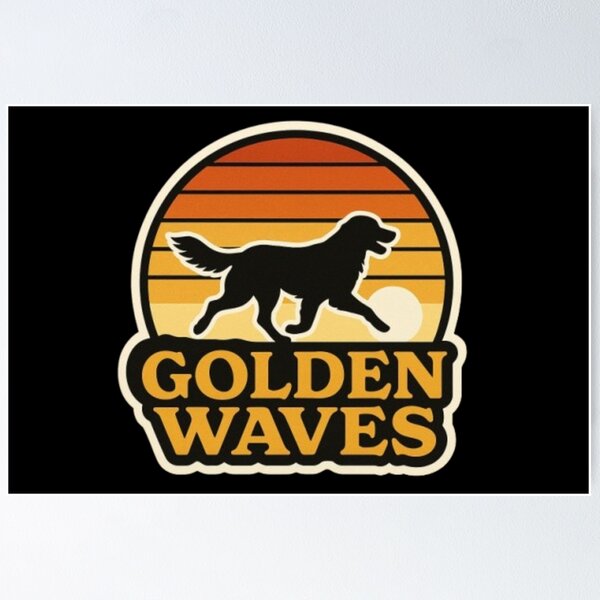 Item preview, Golden Waves – Golden Retriever Dog Lover Gift | Fluffy Coat, Loyal Family Dog, Playful Retriever Design designed and sold by Typologystudios.