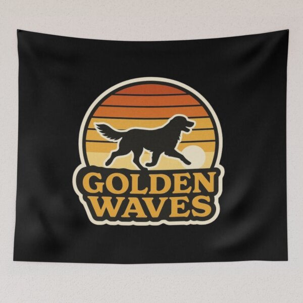 Item preview, Golden Waves – Golden Retriever Dog Lover Gift | Fluffy Coat, Loyal Family Dog, Playful Retriever Design designed and sold by Typologystudios.