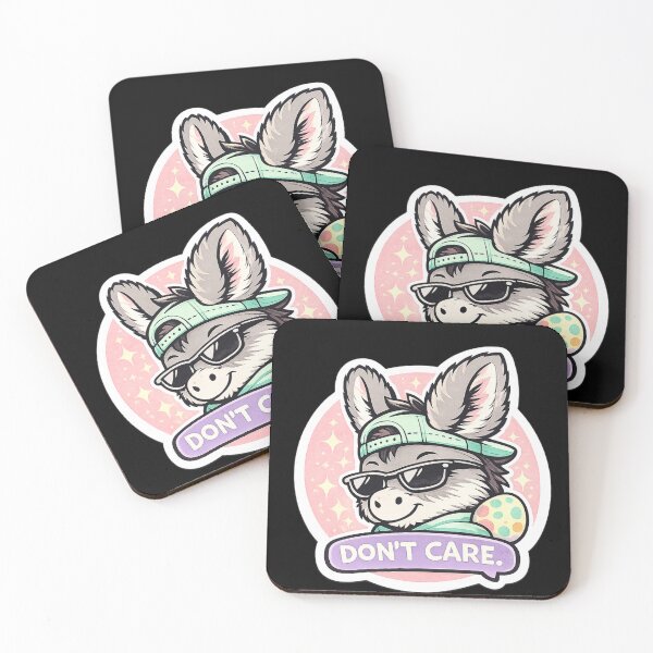 Item preview, Cool Donkey, Easter donkey – Don’t Care Funny Attitude Cartoon designed and sold by VibeOffline Studio.
