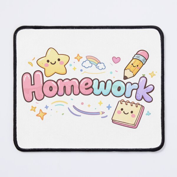 Item preview, Cute Homework Sticker – Kawaii Kids Planner Pastel Digital Sticker designed and sold by RonyMady.