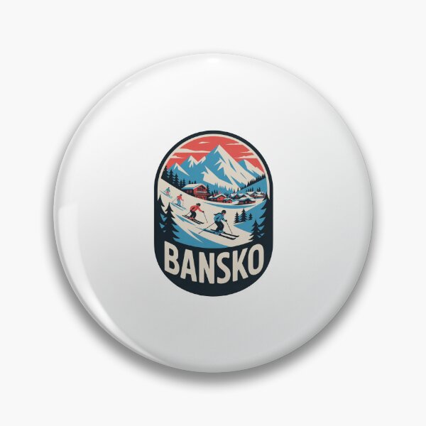 Item preview, Bansko Ski Resort Travel Sticker designed and sold by TulipaGraphics.