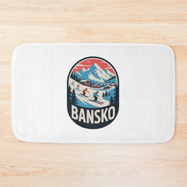 Item preview, Bansko Ski Resort Travel Sticker designed and sold by TulipaGraphics.