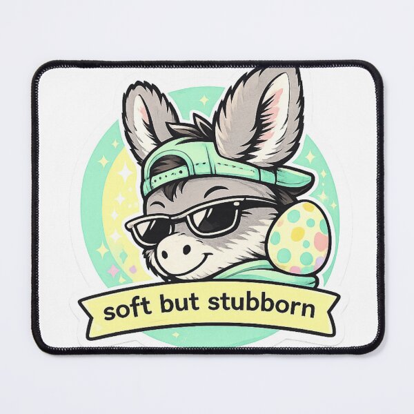 Item preview, Funny Donkey Easter – Soft but Stubborn Cute Easter Donkey designed and sold by VibeOffline Studio.