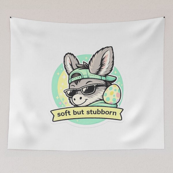 Item preview, Funny Donkey Easter – Soft but Stubborn Cute Easter Donkey designed and sold by VibeOffline Studio.