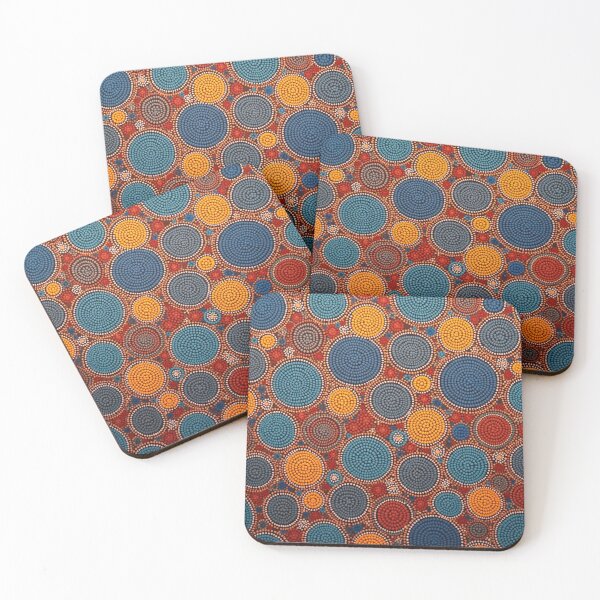 Item preview, Aboriginal Inspired Art - Bright Circles Pattern designed and sold by GrinGalore.