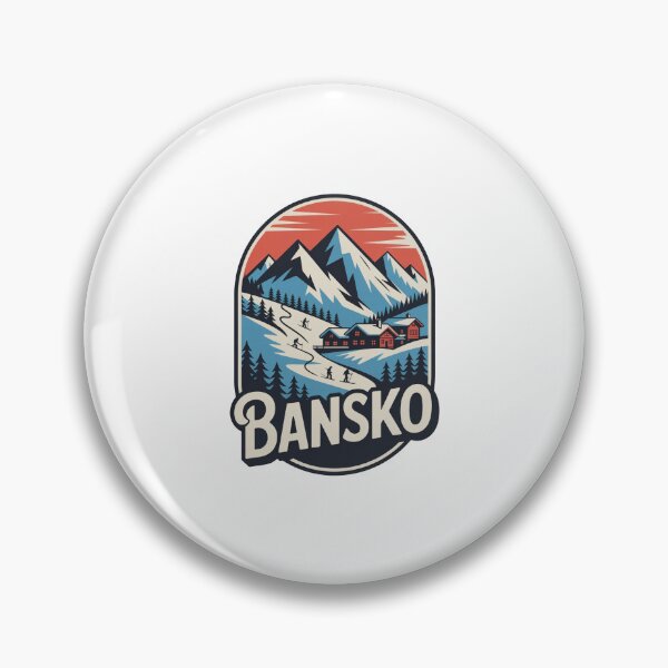 Item preview, Bansko Ski Resort Travel Sticker designed and sold by TulipaGraphics.