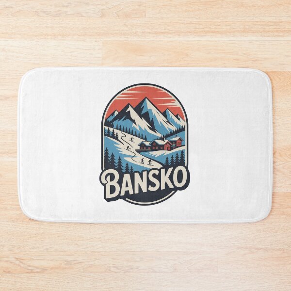 Item preview, Bansko Ski Resort Travel Sticker designed and sold by TulipaGraphics.