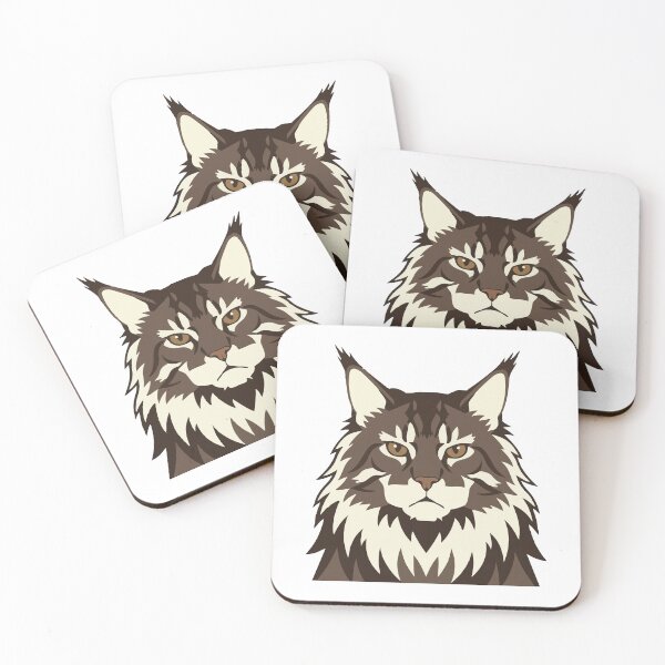 Item preview, Handsome Fluffy Mountain Maine Coon Face designed and sold by Petzzz.