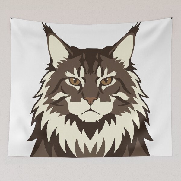 Item preview, Handsome Fluffy Mountain Maine Coon Face designed and sold by Petzzz.