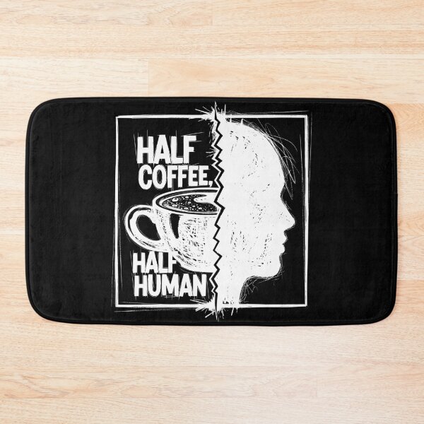 Item preview, Half Coffee, Half Human - Grunge Sketch Design designed and sold by LockjowArt.