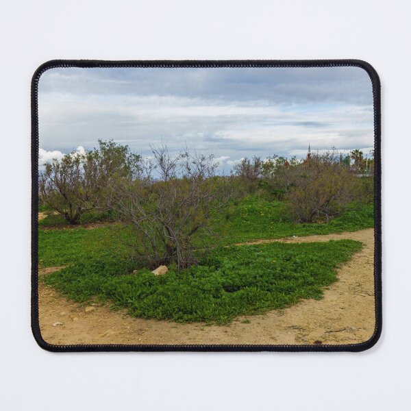 Item preview, Coastal Nature Path Through Green Bushes to the Sea Under a Cloudy Sky designed and sold by Nmallia.