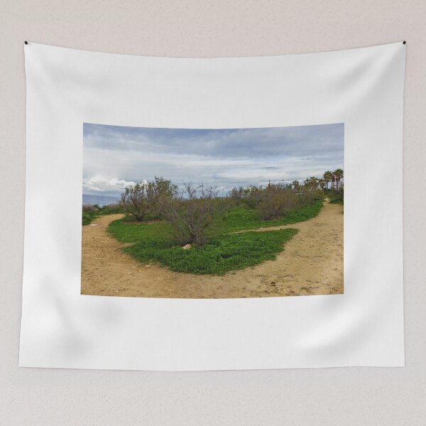 Item preview, Coastal Nature Path Through Green Bushes to the Sea Under a Cloudy Sky designed and sold by Nmallia.