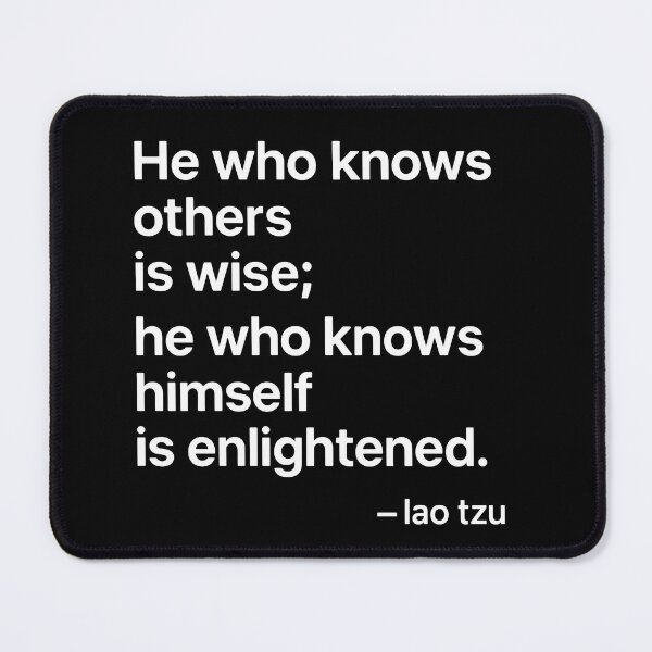 Item preview, Self-Knowledge – Lao Tzu Philosophy (White Font) designed and sold by TshirtsLabs.