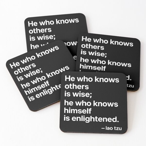 Item preview, Self-Knowledge – Lao Tzu Philosophy (White Font) designed and sold by TshirtsLabs.