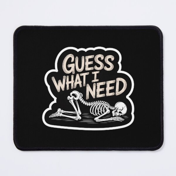 Item preview, Guess What I Need Funny Tired Skeleton Nap designed and sold by Vintage Shapes.