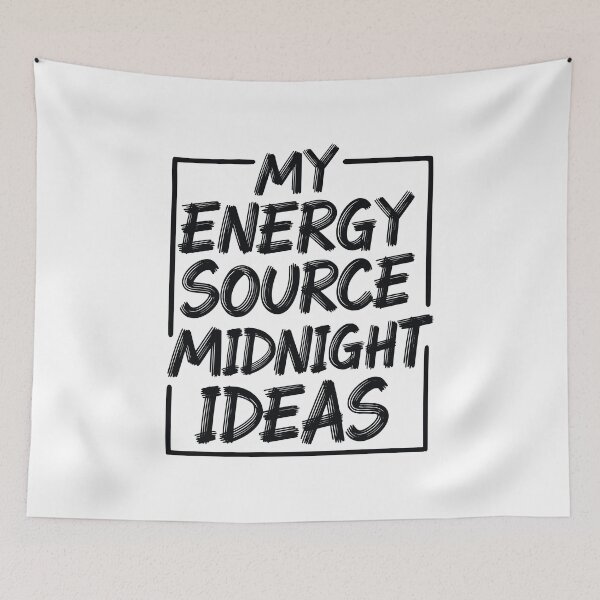 Item preview, My Energy Source Midnight Ideas - Night Owl Creative Typography designed and sold by LockjowArt.