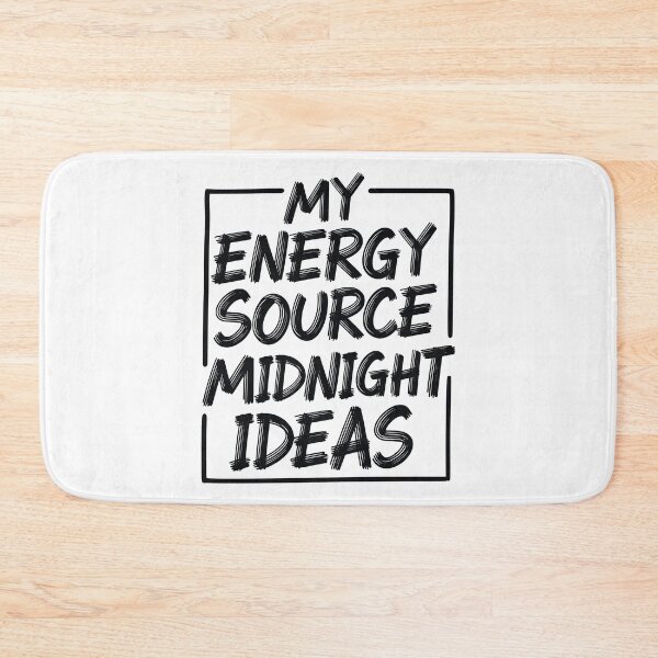 Item preview, My Energy Source Midnight Ideas - Night Owl Creative Typography designed and sold by LockjowArt.