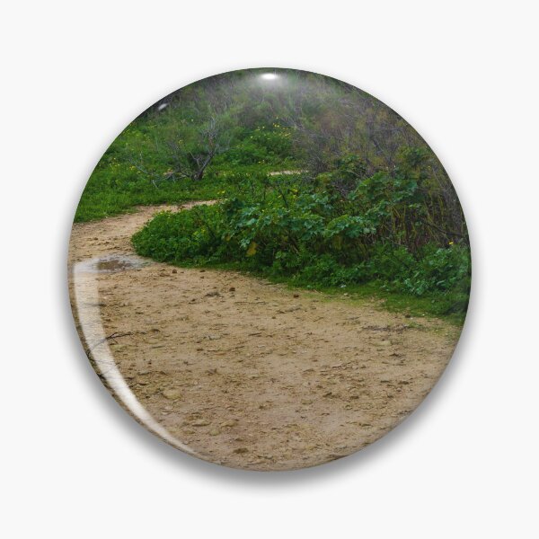 Item preview, Coastal Nature Path Through Green Bushes to the Sea Under a Cloudy Sky designed and sold by Nmallia.