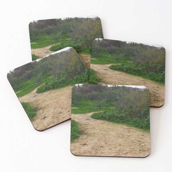 Item preview, Coastal Nature Path Through Green Bushes to the Sea Under a Cloudy Sky designed and sold by Nmallia.