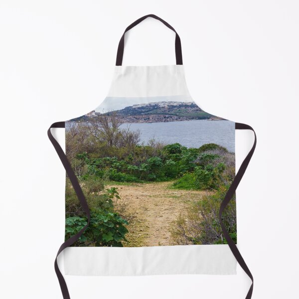 Item preview, Coastal Nature Path Through Green Bushes to the Sea Under a Cloudy Sky designed and sold by Nmallia.