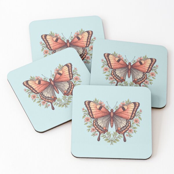 Item preview, Vintage Butterfly Floral Heart Shaped Art designed and sold by BirdsnStuff.