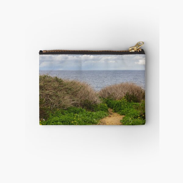 Item preview, Coastal Nature Path Through Green Bushes to the Sea Under a Cloudy Sky designed and sold by Nmallia.