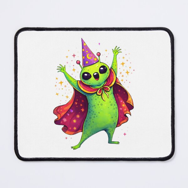 Item preview, Cute Alien Wizard with Starry Cape – Magical Space Character designed and sold by Senkov.