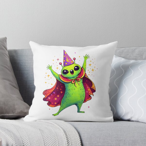 Item preview, Cute Alien Wizard with Starry Cape – Magical Space Character designed and sold by Senkov.