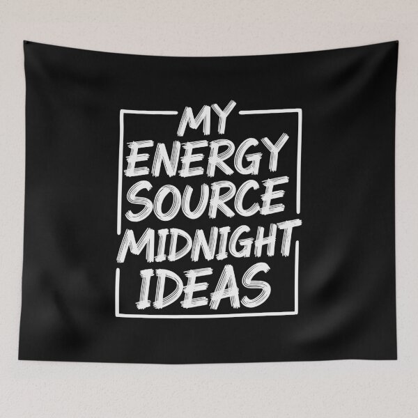 Item preview, My Energy Source Midnight Ideas - Night Owl Creative Typography designed and sold by LockjowArt.