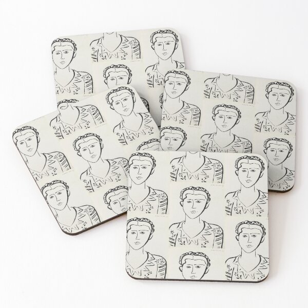 Item preview, Portrait De Femme by Henri Matisse: Minimalist Fauvist Line Art Poster designed and sold by artofuniverse.