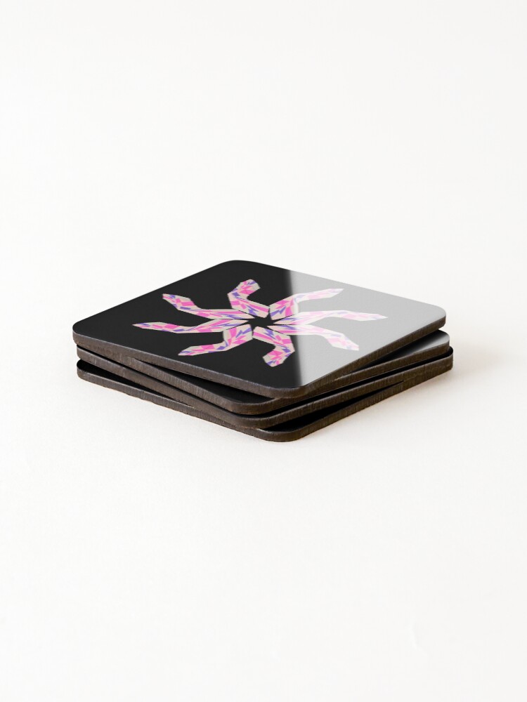 Thumbnail 4 of 5, Coasters (Set of 4), Pink star designed and sold by RomeoAzahar.