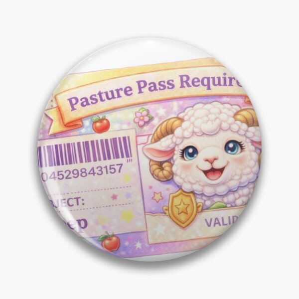 Item preview, Pasture Pass Required - Valid Today (My Little Sheep Sticker) designed and sold by Thpoar.