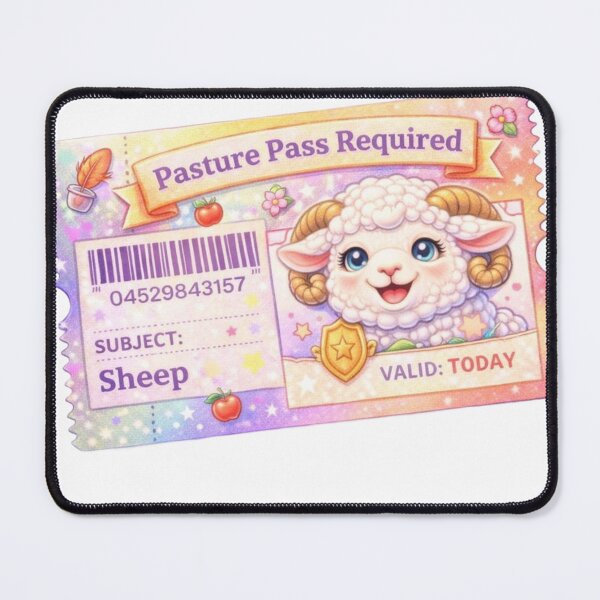 Item preview, Pasture Pass Required - Valid Today (My Little Sheep Sticker) designed and sold by Thpoar.