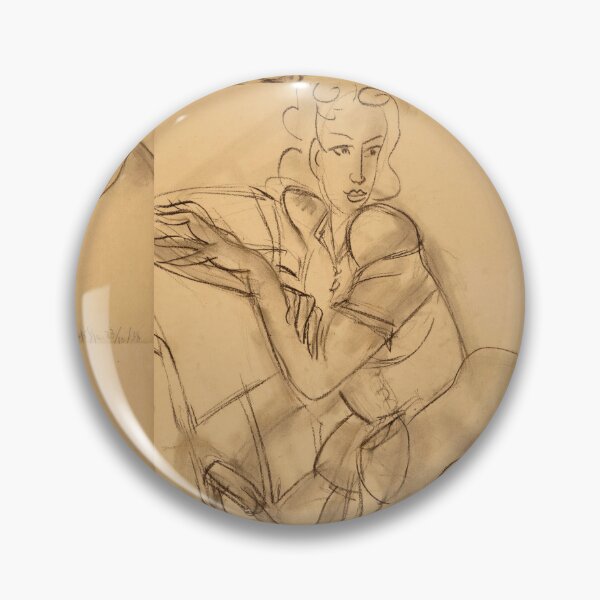 Item preview, Portrait De La Princesse Galitzine by Henri Matisse: Expressive Line Drawing designed and sold by artofuniverse.