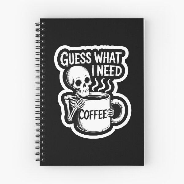Item preview, Guess What I Need Funny Skeleton Coffee Addict designed and sold by Vintage Shapes.