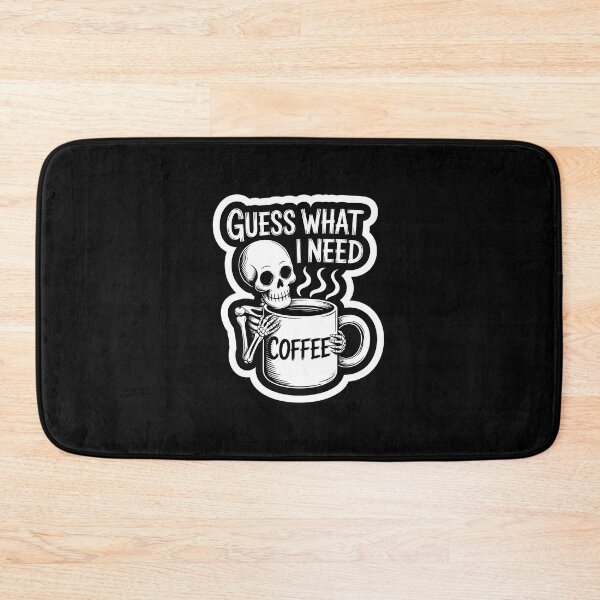Item preview, Guess What I Need Funny Skeleton Coffee Addict designed and sold by Vintage Shapes.
